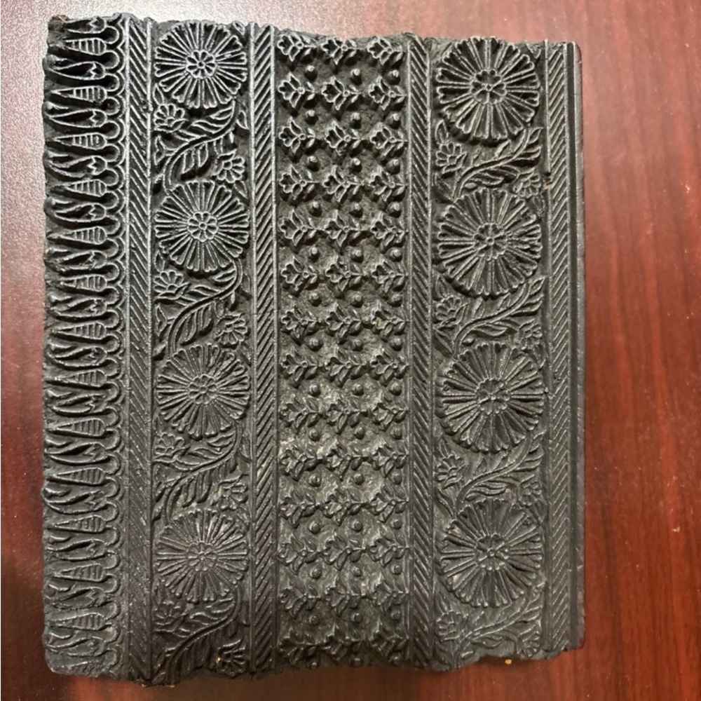 India hand carved wood block